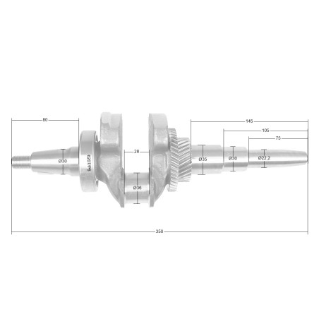 Wał korbowy Loncin G390F-L CZĘŚĆ ORYGINALNA
