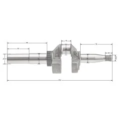 Wał korbowy B&S Series 675 górnozaworowe 104M02 nowe modele CZĘŚĆ ORYGINALNA