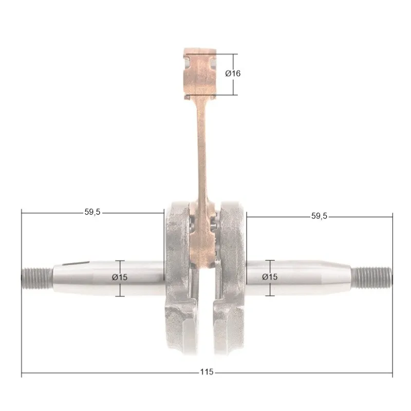 Wał korbowy CEDRUS dmuchawa CEDDM05PRO Wał korbowy CEDRUS dmuchawa CEDDM05PRO