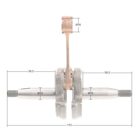 Wał korbowy CEDRUS dmuchawa CEDDM05PRO