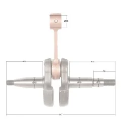 Wał korbowy Cedrus Przecinarka CEDPC350 CEDPC400