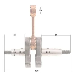 Wał korbowy Cedrus urządzenie wielofunkcyjne CEDUW520 CEDWK520X