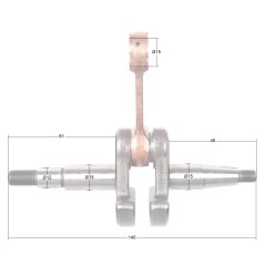 Wał korbowy Cedrus przecinarka spalinowa CEDPC300