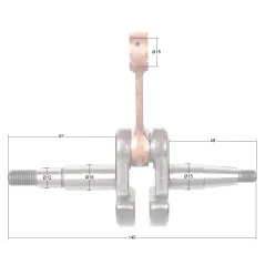 Wał korbowy Cedrus przecinarka spalinowa CEDPC300