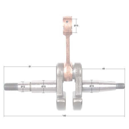 Wał korbowy Cedrus przecinarka spalinowa CEDPC300