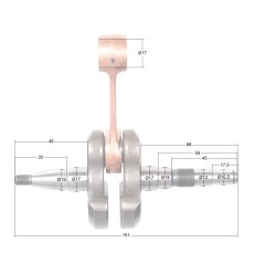Wał korbowy Cedrus przecinarka spalinowa CEDPC400-94