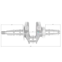 Wał korbowy Loncin G200F 1WG3.4-75FQ-D CZĘŚĆ ORYGINALNA