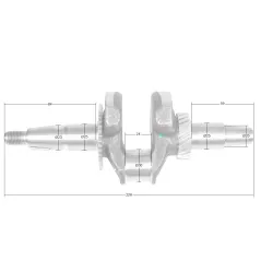 Wał korbowy Loncin G200F 1WG3.4-75FQ-D CZĘŚĆ ORYGINALNA