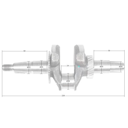 Wał korbowy Loncin G200F 1WG3.4-75FQ-D CZĘŚĆ ORYGINALNA