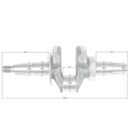 Wał korbowy Loncin G200F 1WG3.4-75FQ-D CZĘŚĆ ORYGINALNA