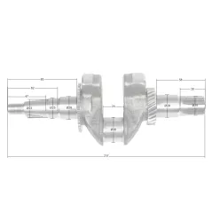 Wał korbowy Loncin LC175F-2 1WG5.2-120FQ-ZA CZĘŚĆ ORYGINALNA