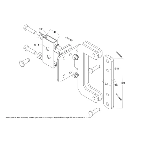 Łącznik przystawek Cedrus GLX530 GLX650