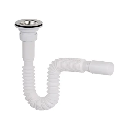 Syfon umywalkowy uniwersalny 1 1/4"x32, 320-800 mm, sitko FI 70, korek Crudo