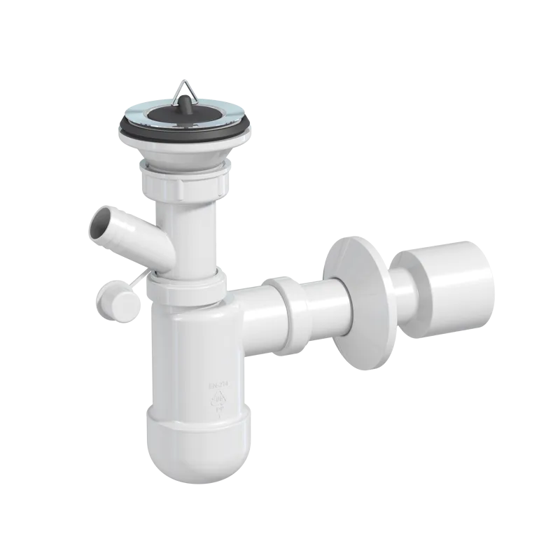 SYFON UMYWALKOWY BUTELKOWY FI 32/50 MM (KOREK GUMOWY, RUROWY ODPŁYM, ROZETA) SYFON UMYWALKOWY BUTELKOWY FI 32/50 MM (KOREK GUMOWY, RUROWY ODPŁYM, ROZETA)