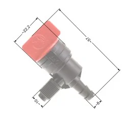 Zawór paliwa B&S Tecumseh 1/4 cala 8mm gwint zam. 399517 23330013