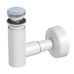 Syfon umywalkowy butelkowy 32/40 mm Klik-Klak chrom Crudo