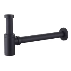 Półsyfon walcowy mosiężny 1 1/4"x32 czarny CRUDO umywalka bidet