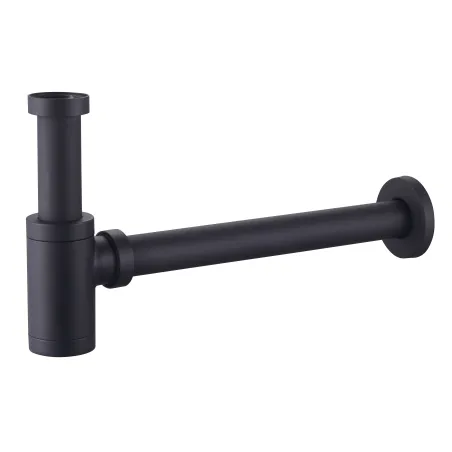 Półsyfon walcowy mosiężny umywalka-bidet 1 1/4"x32 czarny CRUDO