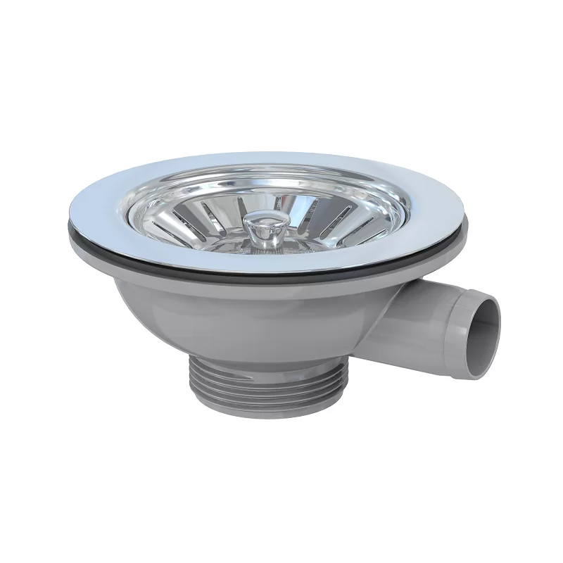ZESTAW ODPŁYWOWY DO ZLEWOZMYWAKÓW, OTWÓR 90 MM, KIELICH 114 MM, PRZYŁĄCZE DO PRZELEWU