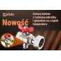Zawór kulowy niklowany GW 1/2 X GN 3/4 zx ruchomą nakrętką i gniazdem na czujnik temperatury