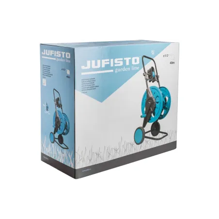 Wózek na wąż ogrodowy 40 m (1/2'), system zapobiegający skręcaniu