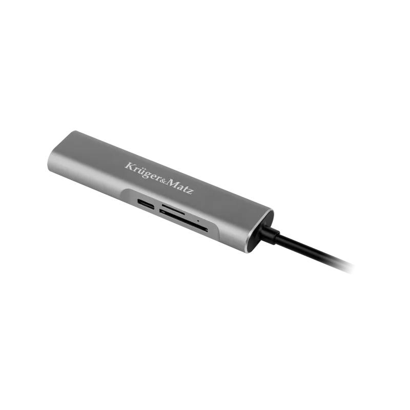 Adapter (HUB) USB typu C na HDMI/USB3.0/SD/MicroSD/C port