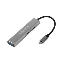 Adapter (HUB) USB typu C na HDMI/USB3.0/SD/MicroSD/C port