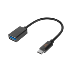 Adapter USB gniazdo A 3.0 - wtyk typu C OTG REBEL 15 cm