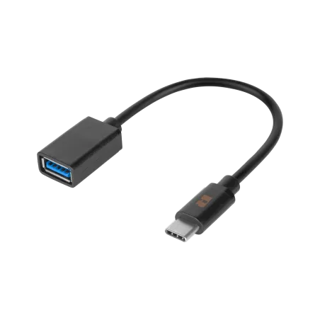Adapter USB gniazdo A 3.0 - wtyk typu C OTG REBEL 15 cm