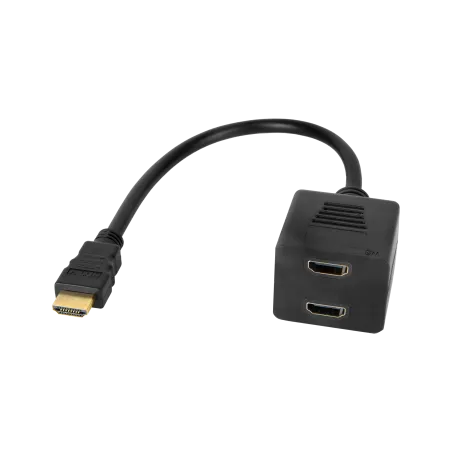 Adapter wtyk HDMI - 2x gniazdo HDMI 20 cm