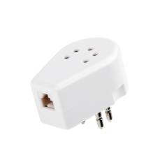 Adapter wtyku telefonicznego Belgijskiego - biały