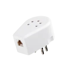 Adapter wtyku telefonicznego Belgijskiego - biały