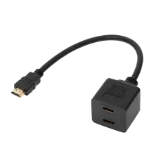 Adaptor HDMI wtyk-2 x gniazdo na kablu 30cm
