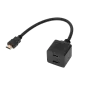 Adaptor HDMI wtyk-2 x gniazdo na kablu 30cm