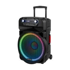 Aktywna kolumna głośnikowa (z 2 mikrofonami bezprzewodowymi UHF, SD, Bluetooth, FM, USB, LED) 60 Watt