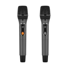 Aktywna kolumna głośnikowa (z 2 mikrofonami bezprzewodowymi UHF, SD, Bluetooth, FM, USB, LED) 60 Watt