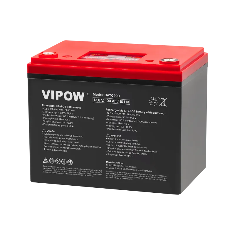 Akumulator LiFePO4 100Ah BMS Bluetooth Akumulator LiFePO4 100Ah BMS Bluetooth