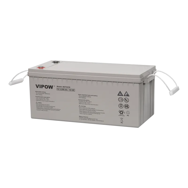 Akumulator żelowy 12V 200Ah Vipow Akumulator żelowy 12V 200Ah Vipow