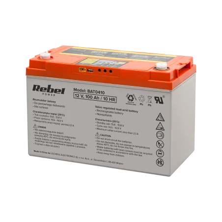 Akumulator żelowy głębokiego rozładowania z wyświetlaczem 12V 100Ah