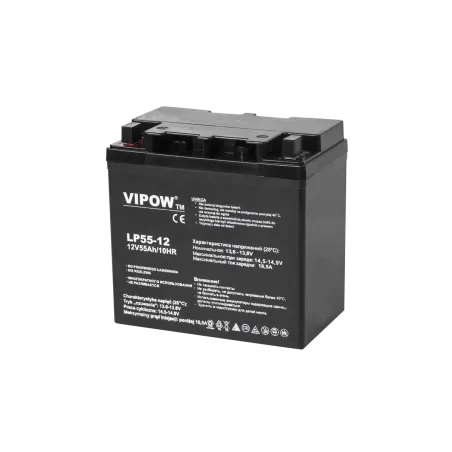 Akumulator żelowy VIPOW 12V 55Ah