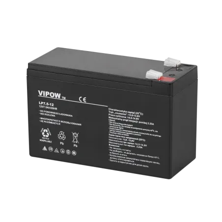 Akumulator żelowy VIPOW 12V 7.5Ah