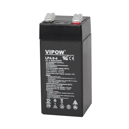Akumulator żelowy VIPOW 4V 4,9Ah