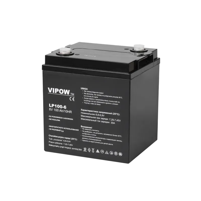 Akumulator żelowy VIPOW 6V 100Ah