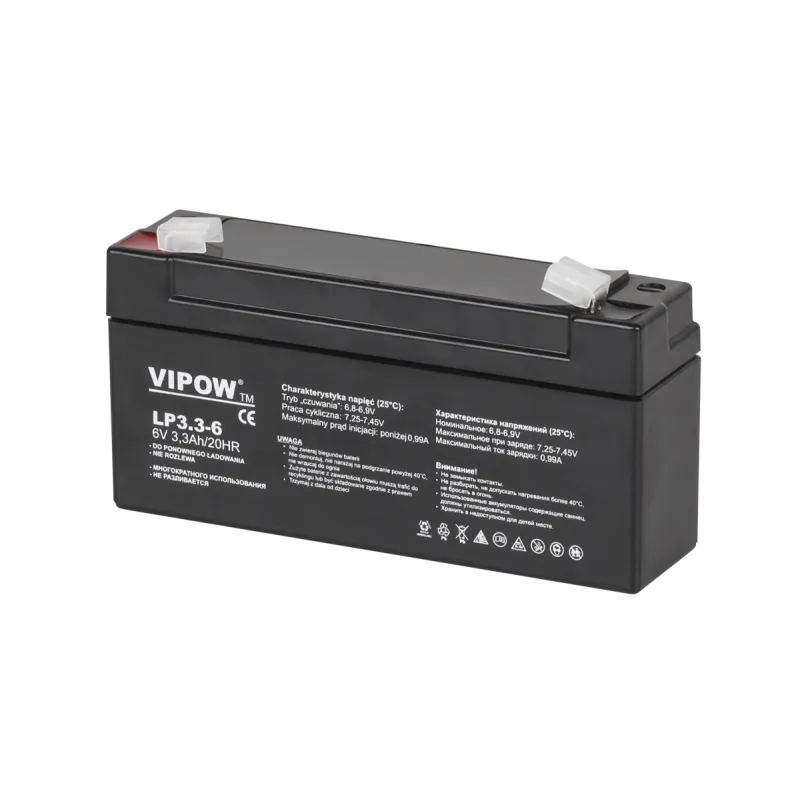 Akumulator żelowy VIPOW 6V 3.3Ah
