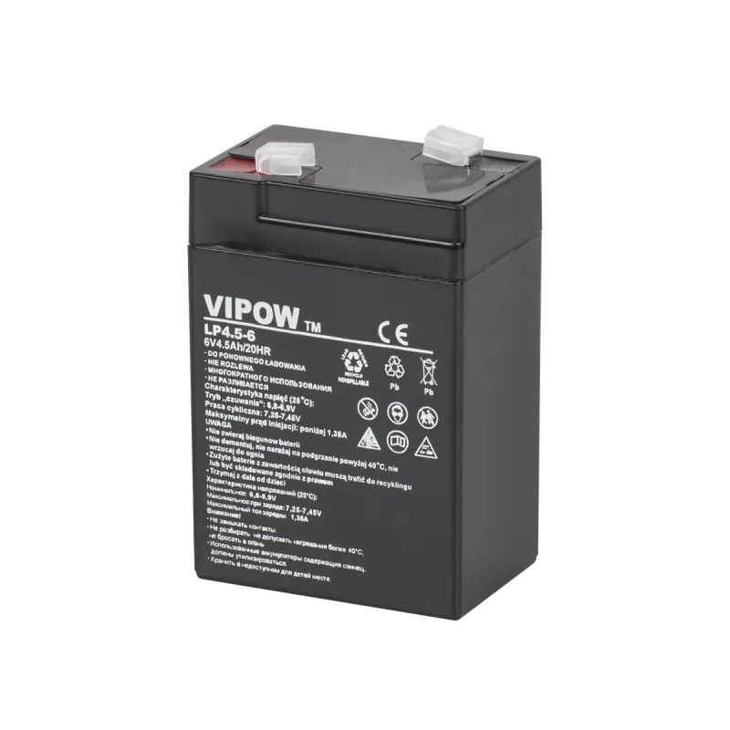 Akumulator żelowy VIPOW 6V 4.5Ah Akumulator żelowy VIPOW 6V 4.5Ah