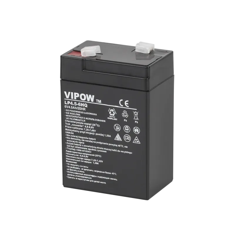 Akumulator żelowy VIPOW 6V 4.5Ah HQ