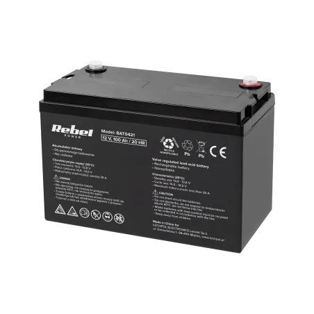 Akumulator żelowy VRLA AGM Rebel 12V 100Ah