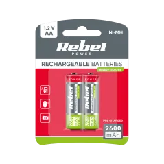 Akumulatorki REBEL HR6 2600 mAh Ni-MH 2szt/bl