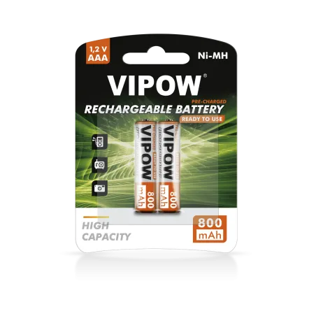 Akumulatorki VIPOW HR3 800 mAh Ni-MH 2szt/bl RTU