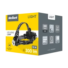 Akumulatorowa latarka czołowa Rebel - 10W